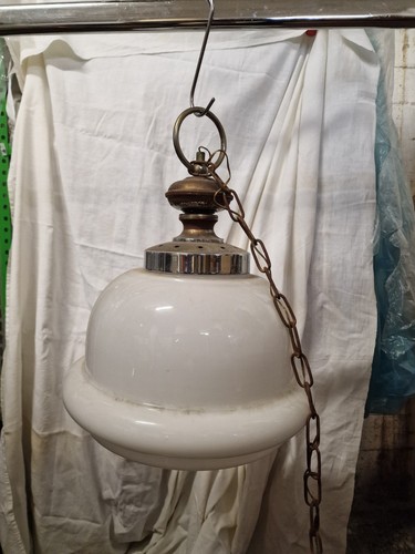 Lampadario opalina bianca - lampadario,