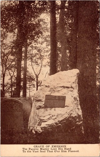 Cartolina antica grave - cartolina, emerson