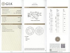 Diamante river certificato GIA 1crt colore D, purezza SI2, taglio brillante