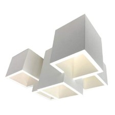 Lampada in gesso a 5 cubi da soffitto lampadario verniciabile con attacco GU10