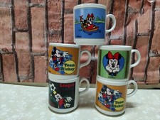 5 Tazze da Collezione Vintage Disney Topolino Minnie Cipa Made in Italy