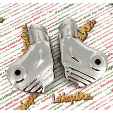 Coppia coperchi cromati forcella LAMBRETTA 125 150 LI 3° serie SPECIAL DL 200 GP