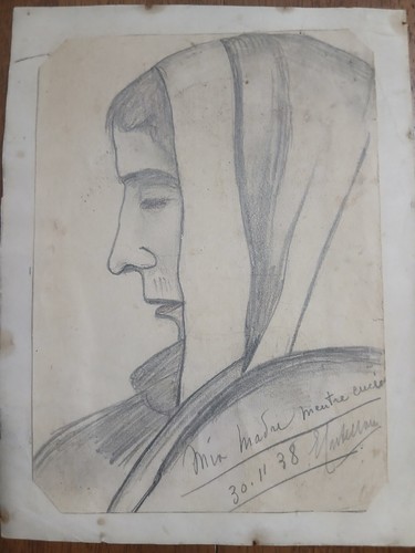 Disegno matita datato 1938 - a,