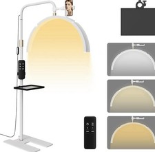Lash Light per Estensioni Ciglia, 29'' Lampade da Terra LED Pieghevoli -Bianco