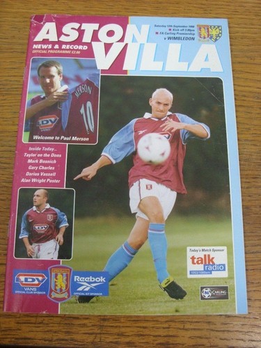 1998 aston villa - 12/09/1998,