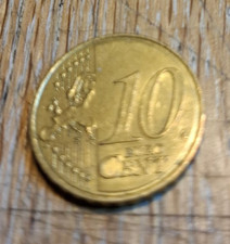 Malta Moneta rara da 10 cent di euro  con F sulla stella sud . Anno 2008.