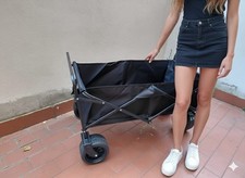 CARRELLO DA TRASPORTO PIEGHEVOLE PER GIARDINO/SPESA PESCA, Ruote Grandi