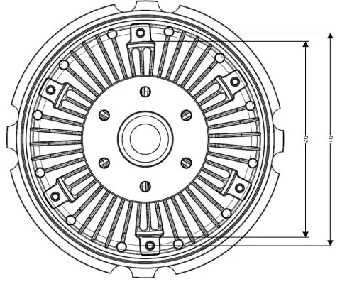 Frizione visco ventilatore