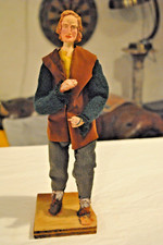 Antica Statua Presepe Cartapesta e Stoffa Grande XIX-XX  secolo H 31 cm