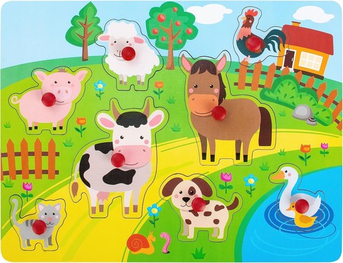 Puzzle legno bambini - 1, anni