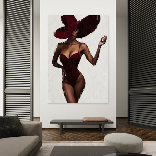 Elegante arte donna - , nera,