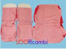 FIAT 500 D KIT FODERE IN TESSUTO TAPPEZZERIA SEDILE COMPLETO RIVESTIMENTO ROSSO