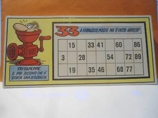 CARTELLA PER  TOMBOLA DELLA