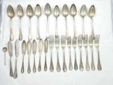 SET POSATE  ANTICHE  PLACCATE ARGENTO MARCA CHRISTOFLE  E ALTRI 27 PEZZI 