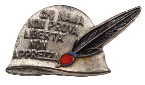 Spilla alpini elmetto - m33, "chi