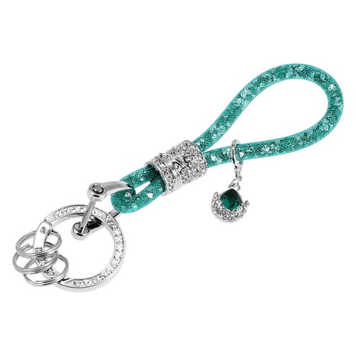 Car fake crystal keychain - car,