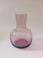 MURANO Bottiglia da Notte VASO vetro viola STRISCE SPIRALE torsion NO BICCHIERE