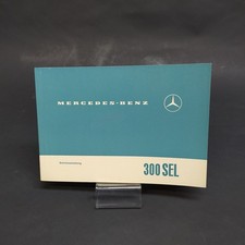 Libretto Betriebsanleitung Mercedes Benz 300 SEL in tedesco, 1968. Buono stato