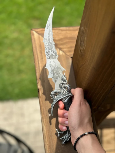 Coltello drago marino - coltello, inciso