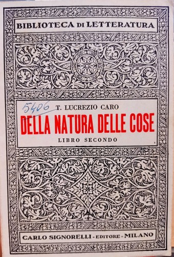 Della natura delle cose libro - cose,