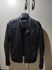 Giacca Giubbotto Pelle Nero (doppiopetto) UOMO