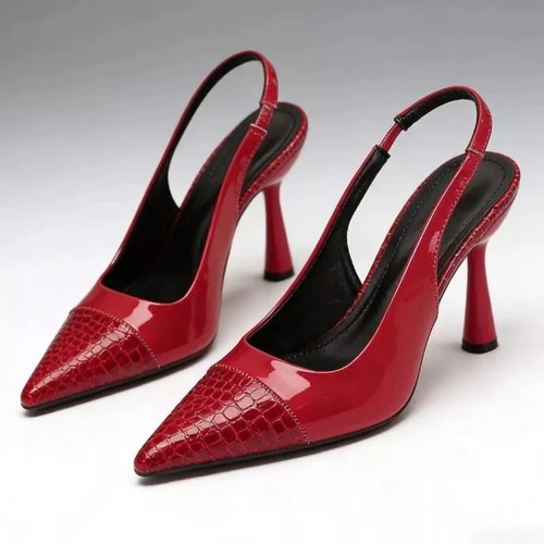Decolte rosso vino tacco cm - vino, 9