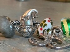 Redbalifrog Ciondolo ?✨ di Natale in argento sterling di Babbo Natale