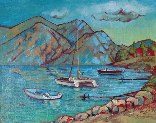 Lago di garda olio - cm."lago, garda"