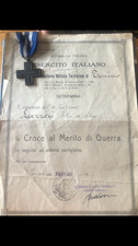 CROCE CON DIPLOMA PARTIGIANO