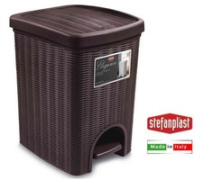 PATTUMIERA BAGNO ELEGANCE 6 LT MINI C/PEDALE COLORE MOKA TORTORA BIANCO 6 2023