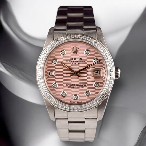 Rolex date 34mm - rolex, rosa