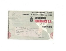 248. BIGLIETTO CHAMPIONS LEAGUE JUVENTUS- FENERBAHCE 1996