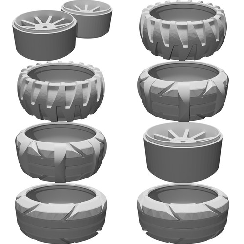 Set ruote cerchi gomme per - ruote,