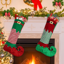 Calze Di Natale Personalizzate, 2 Pezzi 56 X 30 Cm Calza Befana Personalizzata, 