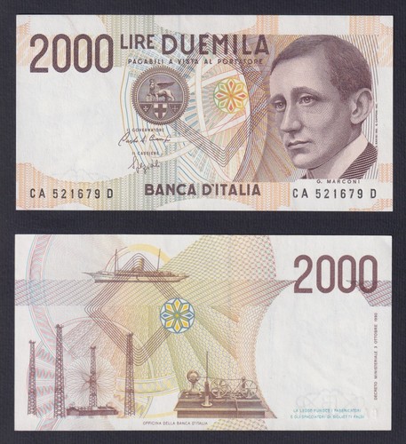 Banconota italia 2000 lire - banconota,