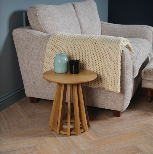 Round open panelled coffee - open,