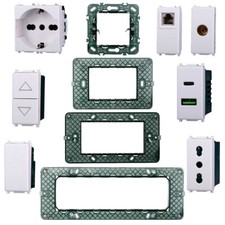 VIMAR PLANA COMPATIBILE PRESA FRUTTI SCHUKO INTERRUTTORE PULSANTE USB TV