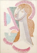 TOZZI Mario, Senza titolo. Litografia originale a colori numerata e firmata