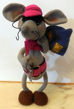 VINTAGE 11" ORIGINALE FELTRO TOPO LADRO ANNI 50-60 MADE IN ITALY TORINO LENCI 