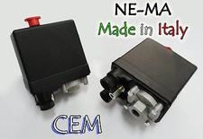 Pressostato per compressore 1 Via Trifase 380 V, 12 Bar Ne-Ma (x Abac Fini Fiac)
