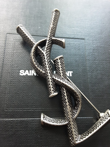 Spilla vintage ysl logo - spilla,