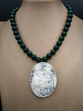 Collana donna girocollo verde