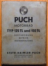PUCH  TYPE 125 TL E 150 TL  LIBRETTO USO E MANUTENZIONE - OTTIMO STATO (577)