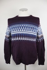 HARMONT & BLAINE MAGLIONE UOMO TG. L MAN SWEATER CASUAL  100% LANA WOOL VIOLA