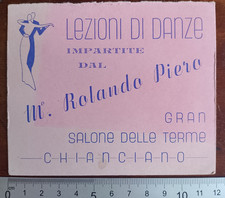 BIGLIETTINO DA VISITA MAESTRO DANZA ROLANDO PIERO - GRAN SALONE CHIANCIANO TERME