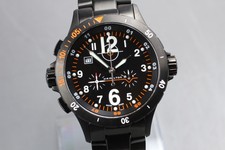 [N MINT] HAMILTON Khaki Field H745920 Orologio al Quarzo Uomo Quadrante Nero Data Pilot