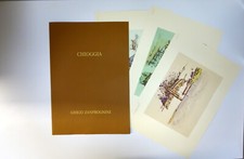 Ghigo Zanfrognini Chioggia Cartella Tre Serigrafie Ritoccate a Mano 1986