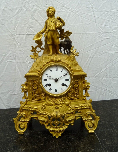 Orologio bronzo dorato - orologio, in