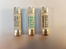 FUSIBILE CERAMICO CILINDRICO ITALWEBER 500V 10,3X38 2A / 16A / 25A