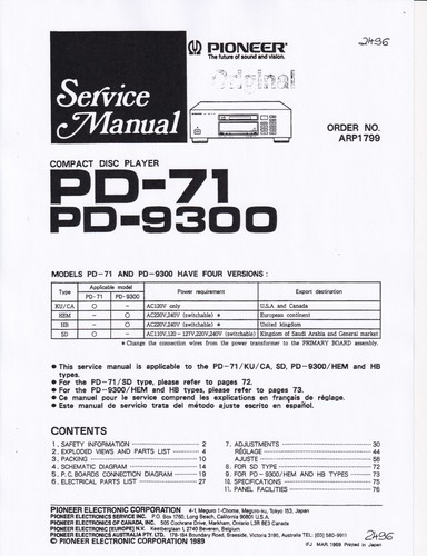 Servizio manuale istruzioni - servizio,